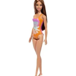 Fisher-Price Mattel - Barbie Boneca de Praia com Maiô Laranja New