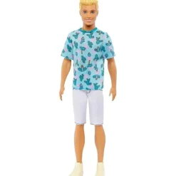 Mattel - Boneca Barbie Ken Fashionista, cabelo loiro e camiseta de cacto Best
