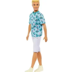 Mattel - Boneca Barbie Ken Fashionista, cabelo loiro e camiseta de cacto Best