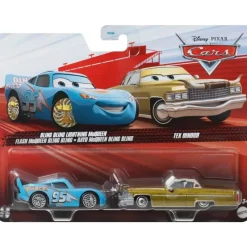 Mattel - Cars Character Cars Bling Lightning Mcqueen + Tex Dinoco Sale