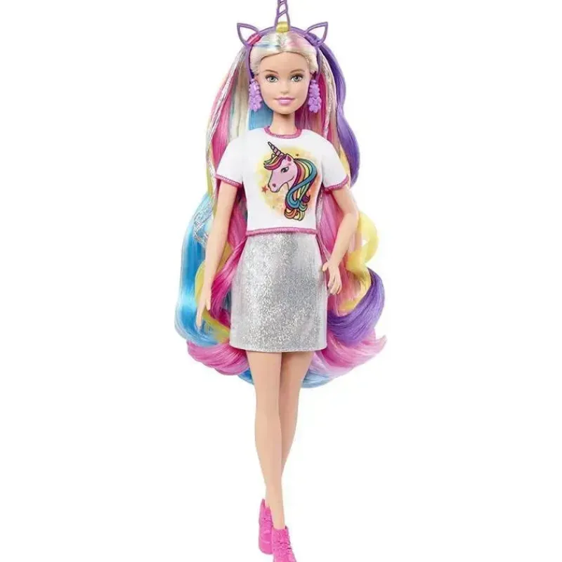 mattel__fantasia_barbie_c_SKU86BK6uSI_1.webp Fisher-Price Mattel - Fantasia Barbie Cabelo Loiro Longo Colorido com Sereia Fashion
