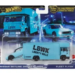 Mattel - Frota de transporte de equipe Flyer e Nissan Skyline 2000Gt-R Lbwk Sale