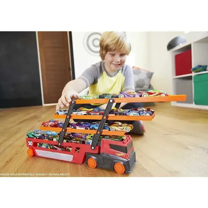 mattel__hot_wheels_mega_h_SKUjti8Mv0a_3.webp Fisher-Price Mattel - Hot Wheels Mega Hauler com 6 níveis expansíveis Clearance