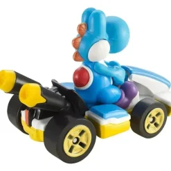 Mattel - Hw Mario Kart, azul claro Yoshi Standard Kart Online