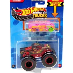 Mattel - Hw Mt Die-Cast & Truck Scorcher And Crushed Van - Blind-Sided Outlet