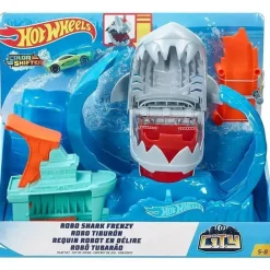 Mattel Hot Wheels City Color mudança de cor Robo Shark Jump Frenzy Play Set Sale
