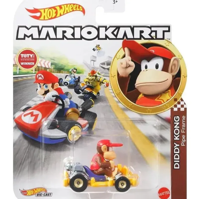 mattel_hot_wheels_mario_k_SKUK2azDktb_4.webp Mattel Hot Wheels Mario Kart Cars - Diddy Kong Hot