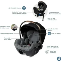 Maxi-Cosi - Assento infantil giratório Peri 180, Onyx Wonder Online
