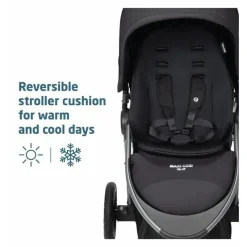 Maxi-Cosi - Gia XP Luxe 3-Wheel Travel System, Midnight Black Hot