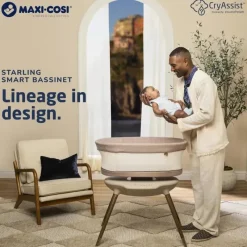 Maxi-Cosi - Starling Smart Bassinet Coleção Kindred, Onyx Heritage New