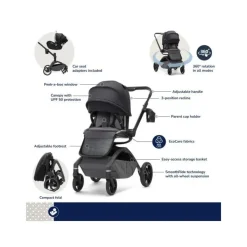 Maxi-Cosi - Tana 360 Rotating Modular Stroller Kindred Collection, Onyx Heritage Online