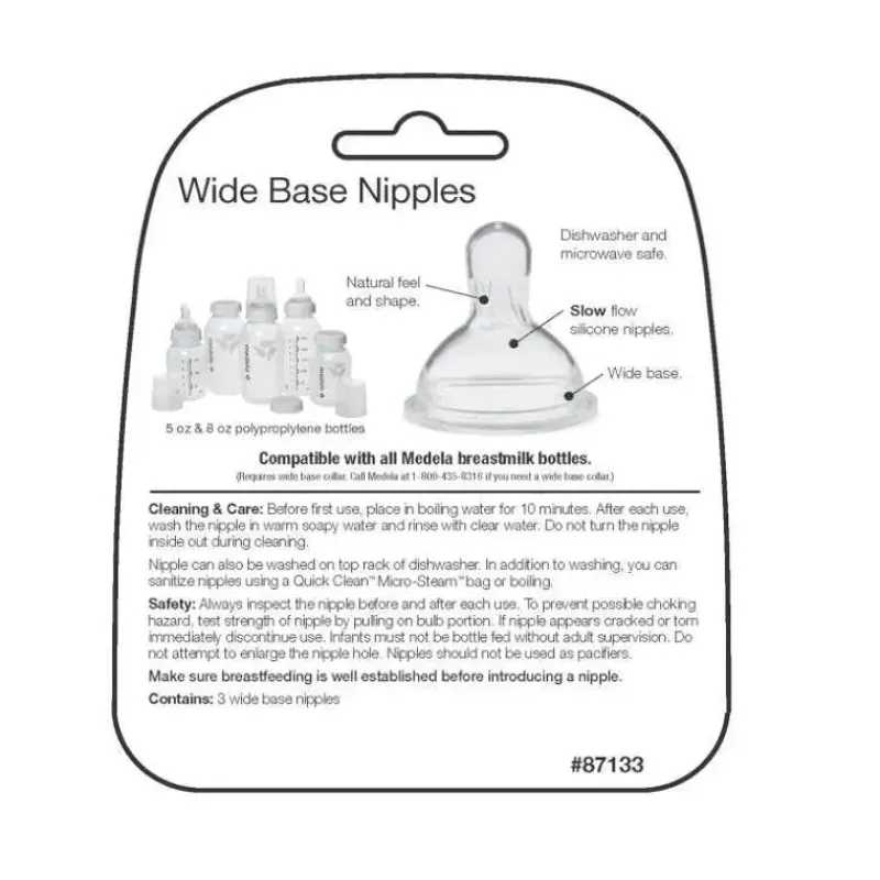 medela__bicos_para_garraf_SKUUGpDdGZN_1.webp Medela - bicos para garrafa de fluxo lento 3Pk com base larga New