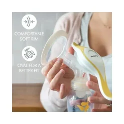 Medela - Bomba tira leite manual com Flex Shields Harmony de mão única Clearance