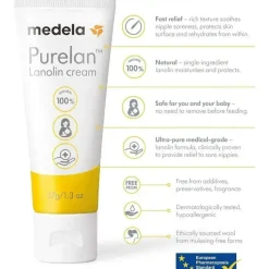 Medela - Creme para mamilos de lanolina Purelan para amamentação 1,3 onças Clearance