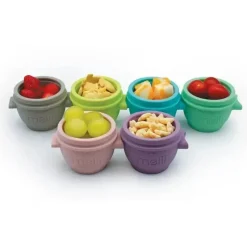 Melii - 6 recipientes de armazenamento de comida para bebê Snap & Go com tampa, 2 onças Hot