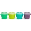 Melii - 4 recipientes de armazenamento de comida para bebês Snap &amp; Go com tampa, 6 onças Sale