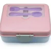 Melii - Bento de duas camadas, 48,8 onças, rosa Sale