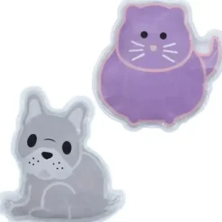 Melii - bolsas de gelo em gel, 2 unidades, mantém almoços e lanches frescos, reutilizáveis, Bulldog e Cat Discount