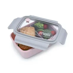 Melii - Caixa Bento com Compartimentos Removíveis, 800ml, Rosa Roxo Cinza Outlet