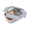Melii - Caixa Bento com Compartimentos Removíveis, 1250ml, Rosa Roxo Cinza Outlet