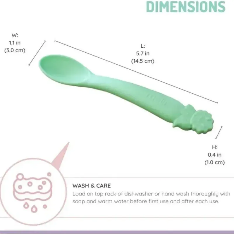 melii__colheres__silicone_SKUgtouXcvj_2.webp Melii - colheres 100% silicone, alimentação para bebês e crianças pequenas, sem BPA, conjunto de 4 peças, cachorro, gato, unicórnio e dinossauro Clearance