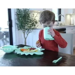Melii - Conjunto de refeições para alimentação de celulose 5Pk, dinossauro New