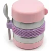 Melii - Jarra para alimentos de aço inoxidável, 10,1 onças, parede dupla, isolada a vácuo, rosa, roxo, cinza Online
