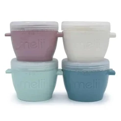 Melii - 4Pk Snap & Go Recipientes para armazenamento de alimentos para bebês, 6 Oz Best