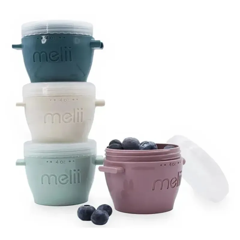 melii__pk_snap_ampamp_go__SKUuwK5iqCX_1.webp Melii - 4Pk Snap & Go Recipientes para armazenamento de alimentos para bebês, 6 Oz Best