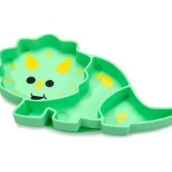 Melii - placa de sucção de silicone dividida, dinossauro Hot