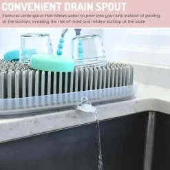 Melii - Rack e escorredor de mamadeiras de bancada, cinza Fashion