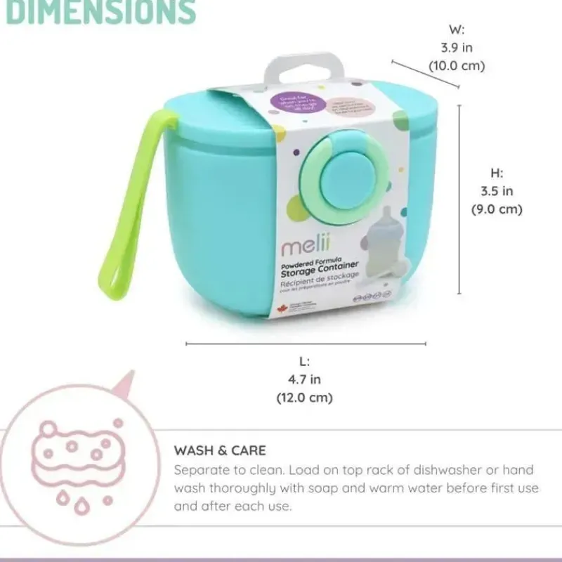 melii__recipiente_de_arma_SKUisU5oE1n_2.webp Melii - Recipiente de armazenamento de fórmulas para bebês com colher integrada, capacidade de 400ml / 13,5 onças, azul Online