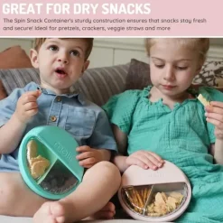 Melii - recipiente giratório para lanches com 3 compartimentos, rosa Sale