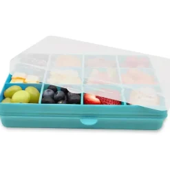 Melii - recipiente para lanches dividido com 12 compartimentos, azul Clearance