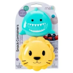 Melii - Recipiente para lanche de tubarão e leão com 2 unidades Outlet