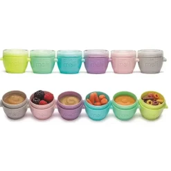 Melii - Recipientes de armazenamento de comida para bebê Snap &amp; Go de 2 onças com tampas Best