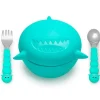 Melii - tigela de silicone para tubarão com tampa e utensílios Best