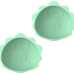 Melii - Ventosas de silicone para bebês e crianças pequenas, 10,1 onças - 2 unidades, Dino Green Sale