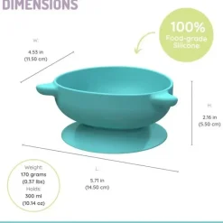 Melii - Ventosas de silicone para bebês e crianças pequenas, 10,1 onças - pacote com 2, azul tubarão Best
