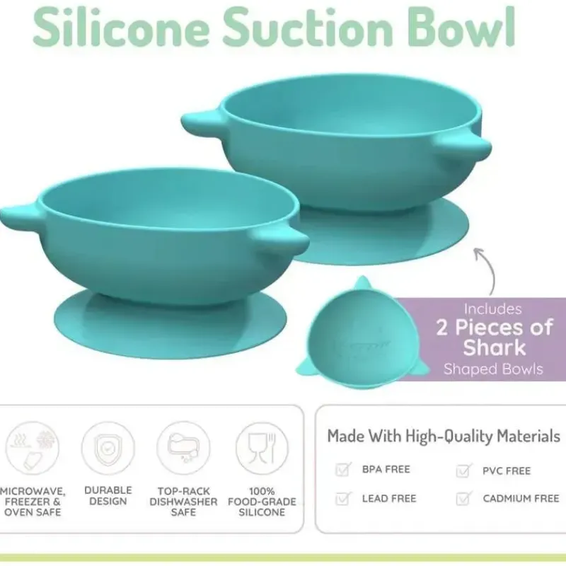 melii__ventosas_de_silico_SKUbYAAIxfD_2.webp Melii - Ventosas de silicone para bebês e crianças pequenas, 10,1 onças - pacote com 2, azul tubarão Best