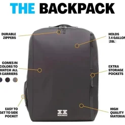 Minimeis - Mochila Universal G4, Preta/Cinza Hot