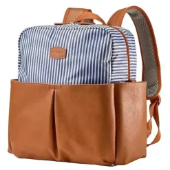 JJ Cole Mochila Tomy - Popperton Bolsa de Fraldas Cognac Strip Best