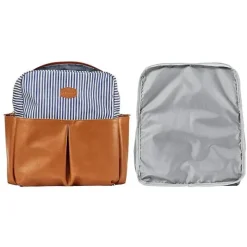 JJ Cole Mochila Tomy - Popperton Bolsa de Fraldas Cognac Strip Best