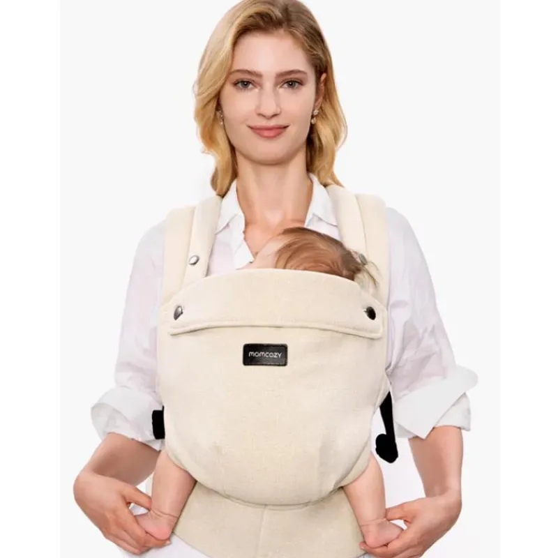 momcozy__baby_carrier_wit_SKUL2WqxSgR_0.webp Momcozy - Baby Carrier With Natural Cotton Linen, Light Amber New