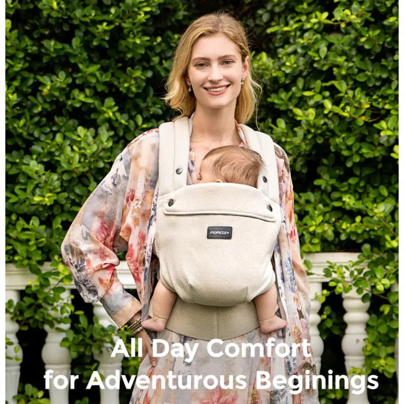 momcozy__baby_carrier_wit_SKUL2WqxSgR_3.webp Momcozy - Baby Carrier With Natural Cotton Linen, Light Amber New