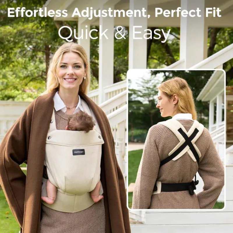 momcozy__baby_carrier_wit_SKUL2WqxSgR_5.webp Momcozy - Baby Carrier With Natural Cotton Linen, Light Amber New
