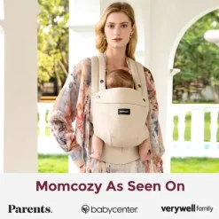Momcozy - Baby Carrier With Natural Cotton Linen, Light Amber New