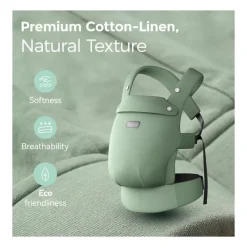 Momcozy - Baby Carrier With Natural Cotton Linen, Sage Green Discount