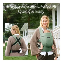 Momcozy - Baby Carrier With Natural Cotton Linen, Sage Green Discount