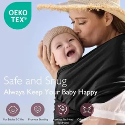 Momcozy - Baby Wrap Carrier, Black Hot